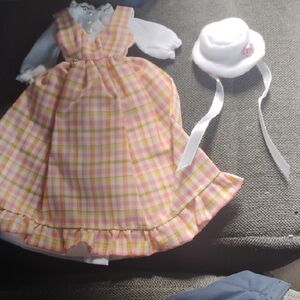 Barbie Plaid Dress and Hat Set - Vintage